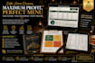 design a professional restaurant menu