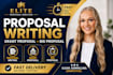 write proposal writing, grant proposal and bid proposal fast