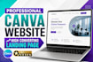 design canva website with canva website design, and canva landing page