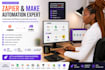 the automation expert zapier and make