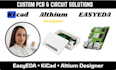 do pcb design, pcb layout, ciruit design in altium eagle easyeda kicad esp32