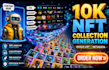create unique nft art 10k nft collection design custom character and metadata