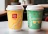do premium coffee label, packaging, paper cup, sticker design