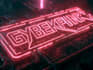 do futuristic cyberpunk logo or typography