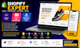 build shopify navigation, custom liquid sections, faq and landing pages