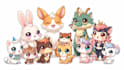 design cute cartoon characters