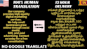 do english to tamil translation with formatting