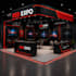 design stunning 3d exhibition booth, and event display