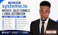 setup systeme io website funnels and email automation