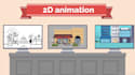 create animated explainer elearning course video and training video