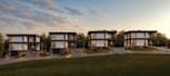 3d residential site visual,duplex external render, real estate layout cgi render