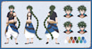 draw anime character sheet and character design