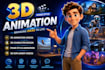 3d animation video, 3d character, pixar style 3d animation, 3d explainer