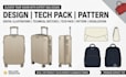 design bag tech pack technical drawing handbag, backpack tech pack design