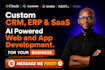build ai website, saas, crm, erp web app development on claude code, lovable dev