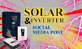 design solar inverter facebook post and social media banner