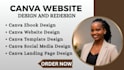 canva website design, landing page, portfolio, business website design