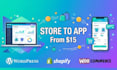 convert website to android and ios app using webview, webview app