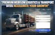build a logging website, truck logistics website that convert with automation