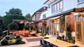 design elegant 3d terrace with pergola, deck, and lounge area