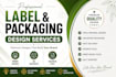 label design, packaging design, cosmetic label, supplement design, mockup design