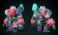 create, design 3d toy art, articulated doll, flexible model, 3d cute characters