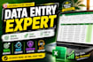 do CRM data entry, excel , google sheets and admin support