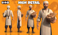 create 3d low poly character, rigging and animation for game