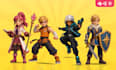 create stylized 3d game character models with rigging and animation