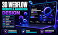 design 3d webflow interactive website, gsap, scoll, spline webflow animation