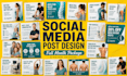 create 30 unique social media posts designs for whole month