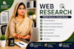 be your professional virtual assistant for data entry and web research
