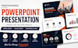 design powerpoint presentation, pitch deck, sales deck, and business slides