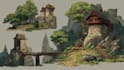 design 2d game concept art background and environment art