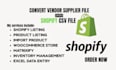 convert vendor supplier file into shopify CSV bulk import product upload content