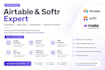 build airtable database inventory softr web app and make automation