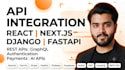 integrate any apis and fix bugs in your react and python web app