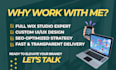 design a wix studio website with custom graphics and video