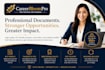 write a professional resume and cover letter