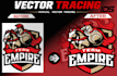 manually vector trace, redraw logo into ai, eps, svg