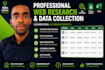 professional web research and data collection