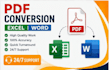convert PDF to excel
