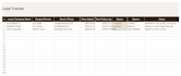 create a lead and client tracker spreadsheet