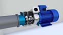 create 3d centrifugal pump animation, 3d mechanical equipment engineering video