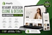 do shopify store revamp, shopify redesign, shopify clone, shopify store design