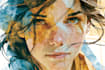 create watercolor and digital illustrations