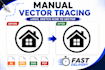 manually vector tracing, vectorize logo, refine ai image, label and packaging