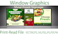 design creative shop front, storefront, and window graphics
