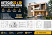 do autocad 2d floor plan, 3d floor plan design architectural 3d rendering