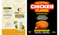 design food packaging label with 3d mokup
